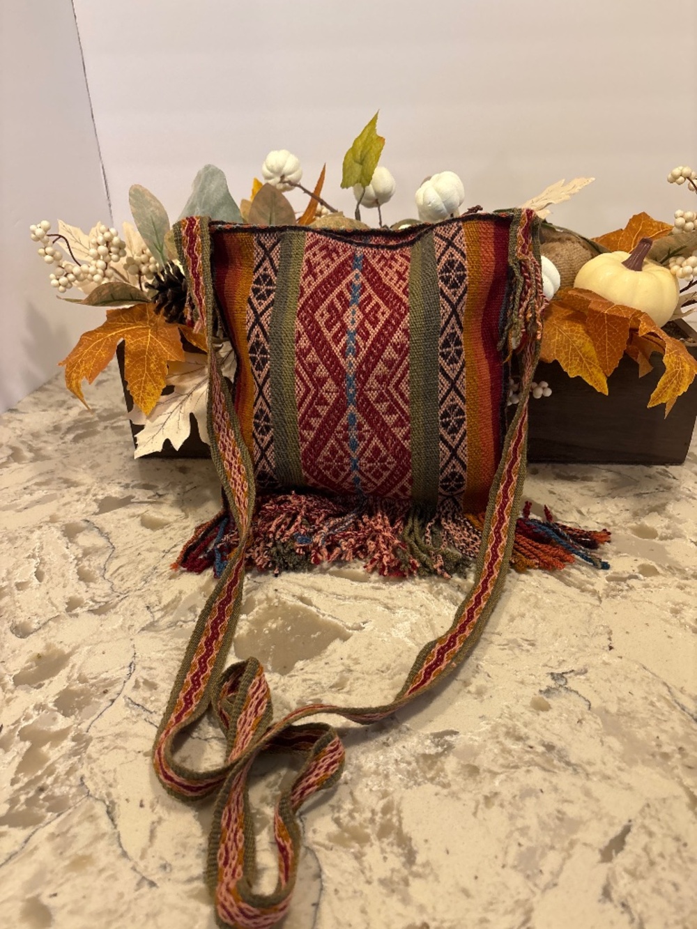 Handwoven Andean Textile Crossbody Shoulder Handbag Peruvian